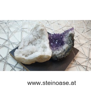 Set Reinigen & Aufladen mit Amethyst + Schneequarz
